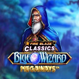 Enjoy Fire Blaze Blue Wizard Megaways by Rarestone Gaming – logo hosted on vanguardcasinos-es.com