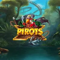 Pirots X slot logo by ELK Studios at Vanguards Casino